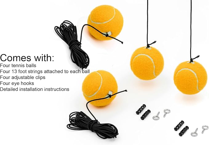 4-Pack Garage Parking Aid Tennis Ball on a String - Image 2