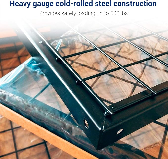 FLEXIMOUNTS 4x8 Overhead Garage Storage Rack w/Hooks Adjustable Ceiling Storage - Image 4
