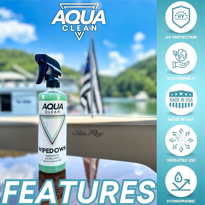 WIPEDOWN 3-in-1 Ceramic Waterless Wash & Quick Detailer | Boat Cleaner | Marine - Image 8