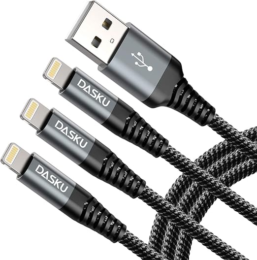 Dasku iPhone Charger Fast Charging, 6 Foot MFi Certified Lightning Cable by Dasku