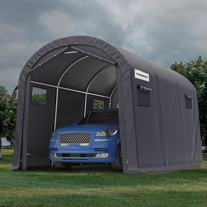 KING BIRD 10' x 15' Heavy Duty Round Style Carport by KINGBIRD