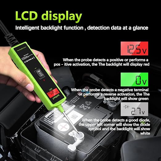 Test Light Automotive Electrical Tool, Topdiag P60 Car Circuit Tester, 12V 24V - Image 3