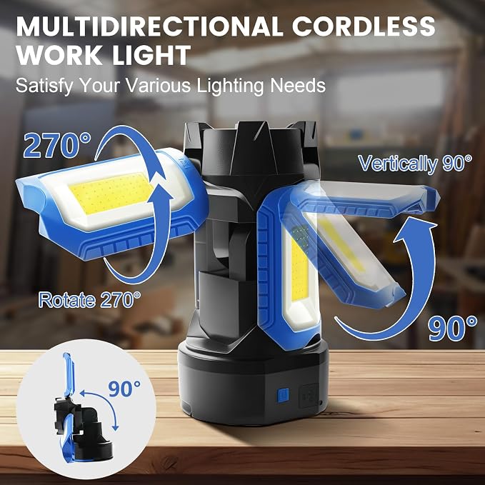 4000LM Rechargeable LED Work Light - Image 2