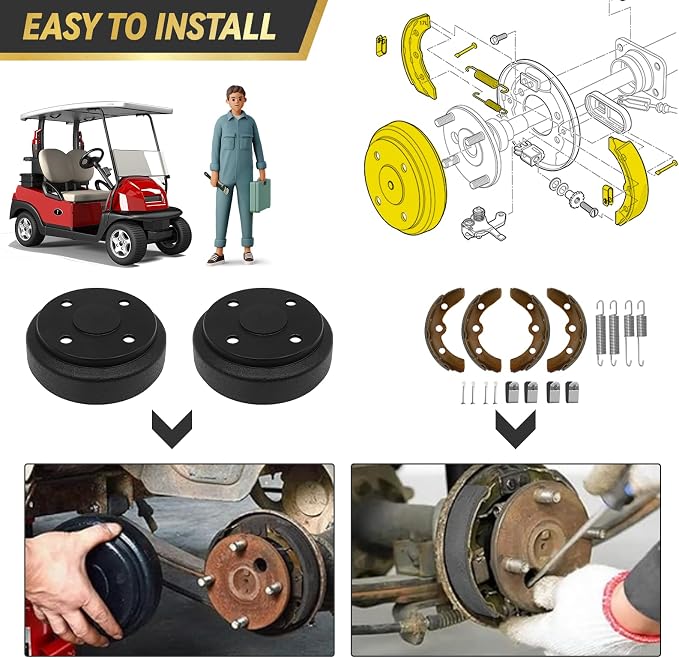 Golf Cart Brake Repair Kit fit Club Car DS 1995-Up and Precedent 2004-Up - Image 4