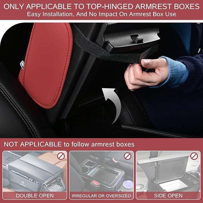 5 in 1 Car Armrest Storage Box for Center Console, Armrest Cushion Cover for Car - Image 2
