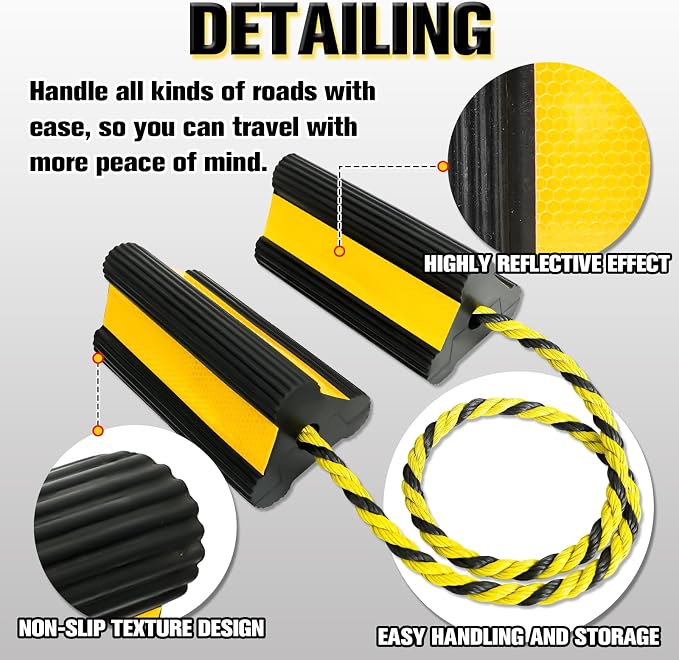 Heavy-Duty Wheel Chocks with Extra-Long Safety Rope - Image 5