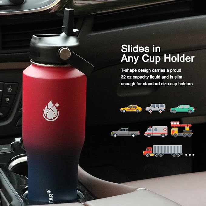 SENDESTAR 32oz Water Bottle Wide Mouth Stainless Steel Vacuum Insulated Double - Image 2