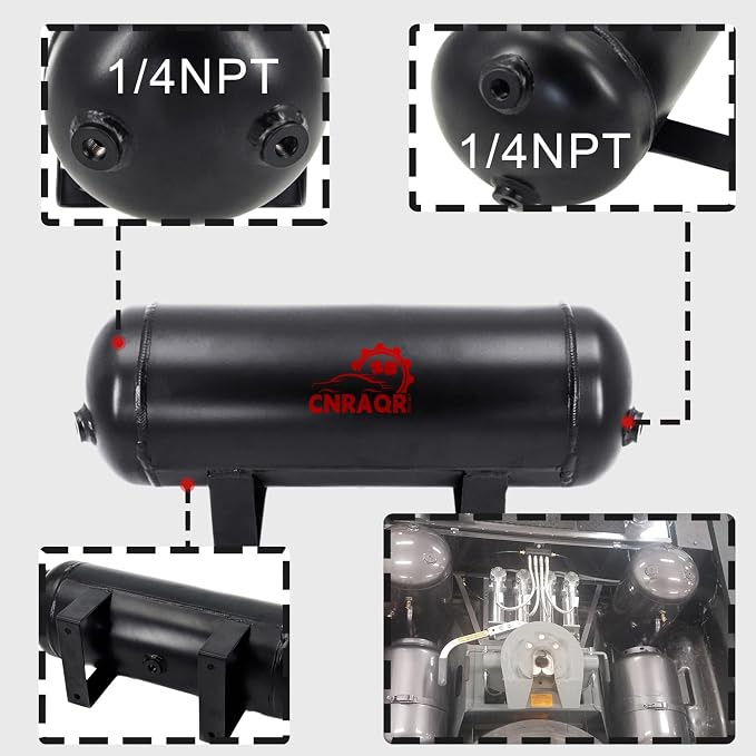 3 Gallon Air Tank with 150PSI Air Compressor 2PCS - Image 3