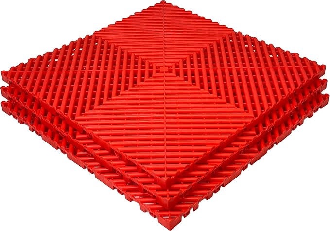 24 Pack 16"x16" Interlocking Garage Floor Tiles by HTWELL