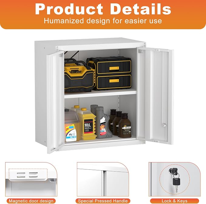 LUCYPAL Metal Wall Cabinet, Garage Storage Cabinets - Image 4
