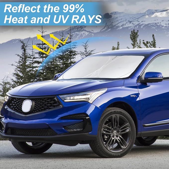 Windshield Sunshade for Acura RDX 2013 2019-2023 2024 2025 2026 210T 2-Layer - Image 2