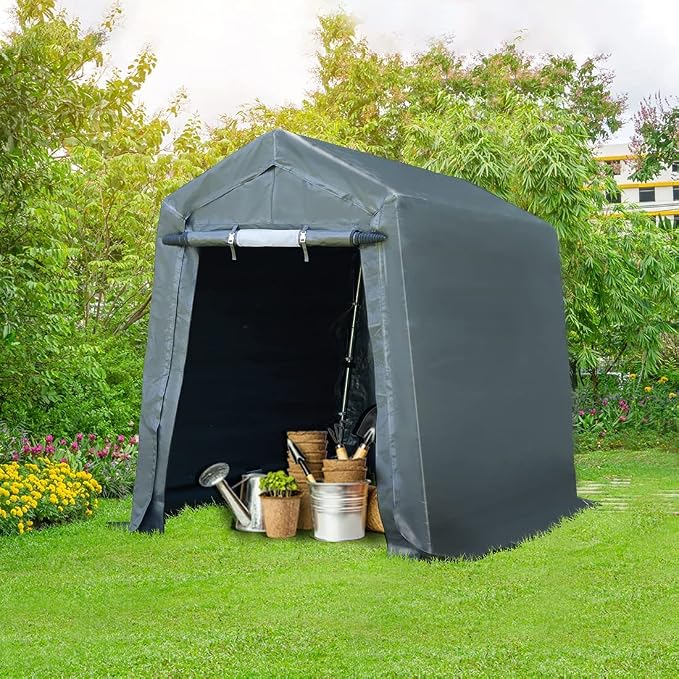 ADVANCE OUTDOOR 6x8 ft Outdoor Portable Storage Shelter Shed - Image 7