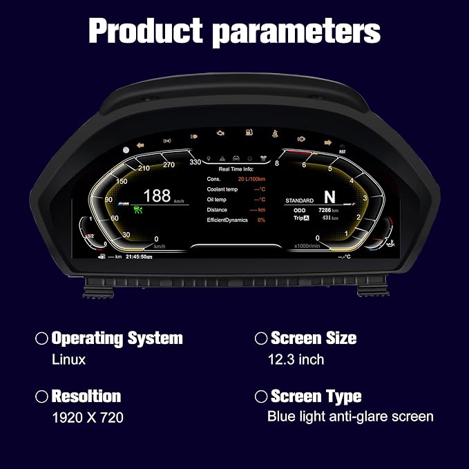 Speedometer Instrument for BMW F30 F36 2013-2020，12.3 inch Linux System - Image 6