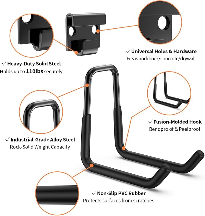 GPANDAG 2 Pack Heavy Duty Garage Storage Hooks - Image 6