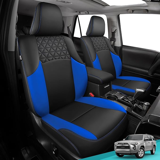 Seat Covers for Toyota 4Runner 2011-2024, Faux Leather Car Seat Cover Full Set by FEINEPRO