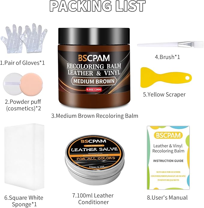 Medium Brown Leather Recoloring Balm - Image 6