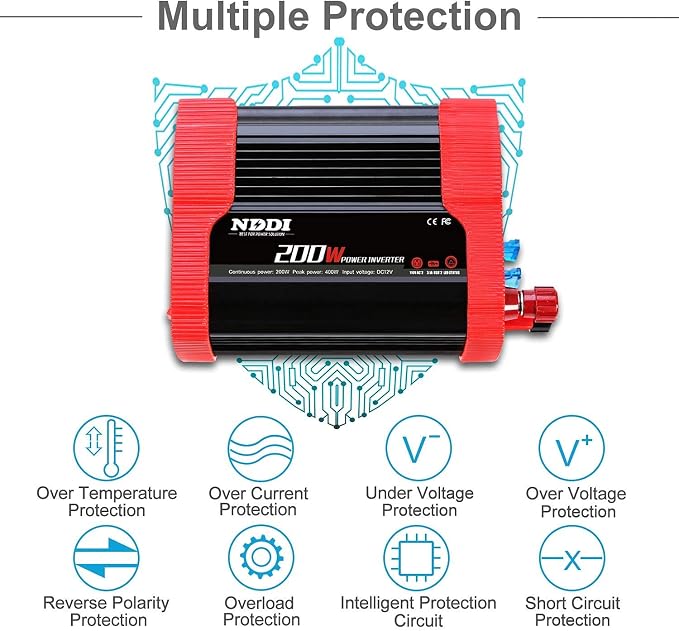 200W Car Power Inverter 12V DC to 110V AC Converter - Image 5