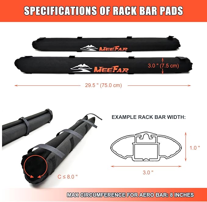 Universal Car Soft Roof Rack Pads Luggage Carrier System - Image 2