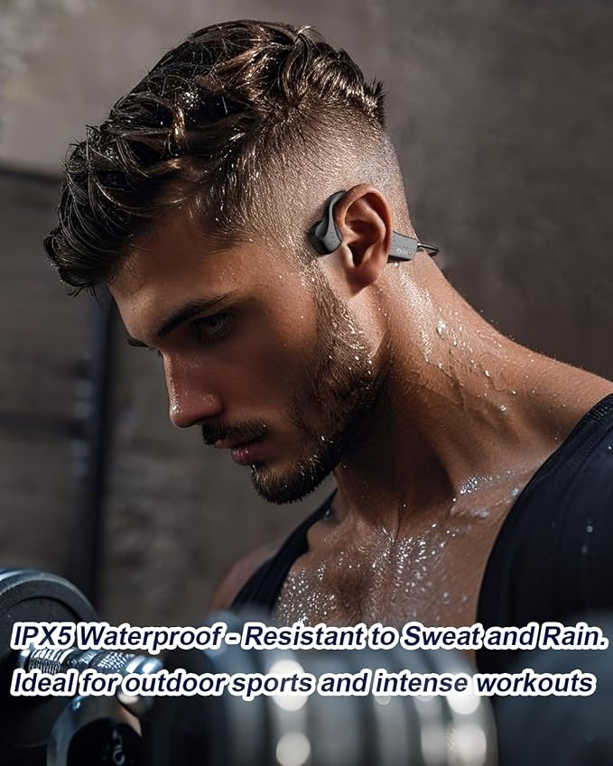 Bone Conduction Headphones Open-Ear Bluetooth 5.0, IP65 Waterproof Wireless - Image 6