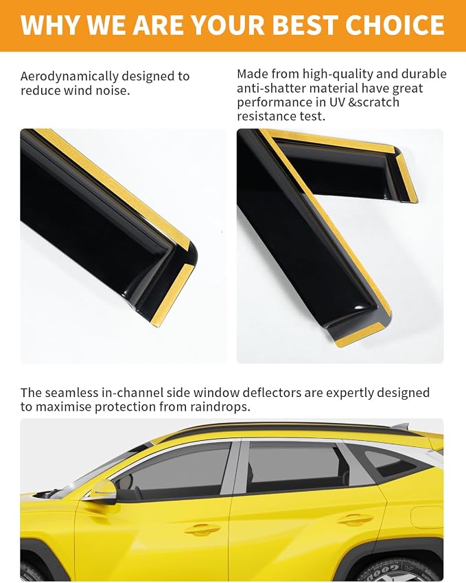 in-Channel Window Rain Guards Fit - Image 5