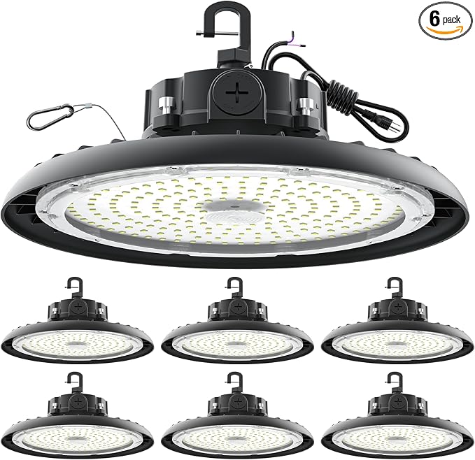 High Bay Lights 180W LED UFO Light LED Shop Lights 32400 LM 6000K IP65 by AIKVSXER