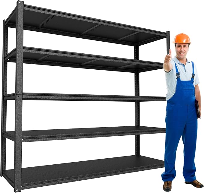 MUPATER 72" H x 48" W x 18" D Metal Storage Shelves, 5 Tier Shelves and by MUPATERHome