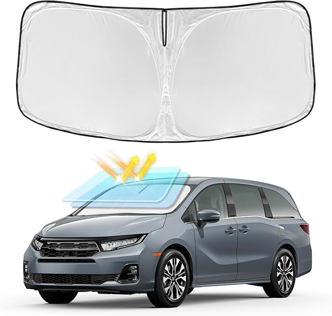 Sun Shade for Honda Odyssey Windshield Cover 2018-2024 2025 2026 4-Layer Front by ZOIBVCARSUNSHADE