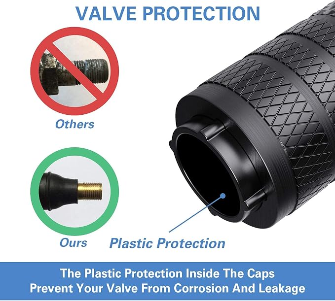 CKAuto Tire Valve Stem Caps, Anodized Aluminum Tire Valve Cap Set, Corrosion - Image 3