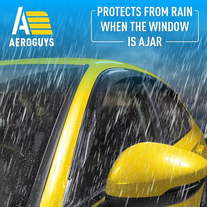 Extra Durable Window Deflectors Tape-On Window Visors Rain Guards Fit - Image 2