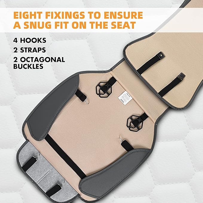 Elantrip 2PCs Front Car Seat Covers Leather Car Seat Protector Universal fit - Image 5