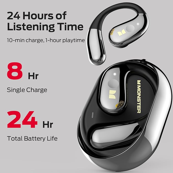 Monster Open Ear AC360, Wireless Bluetooth Rotary Earphone, - Image 5