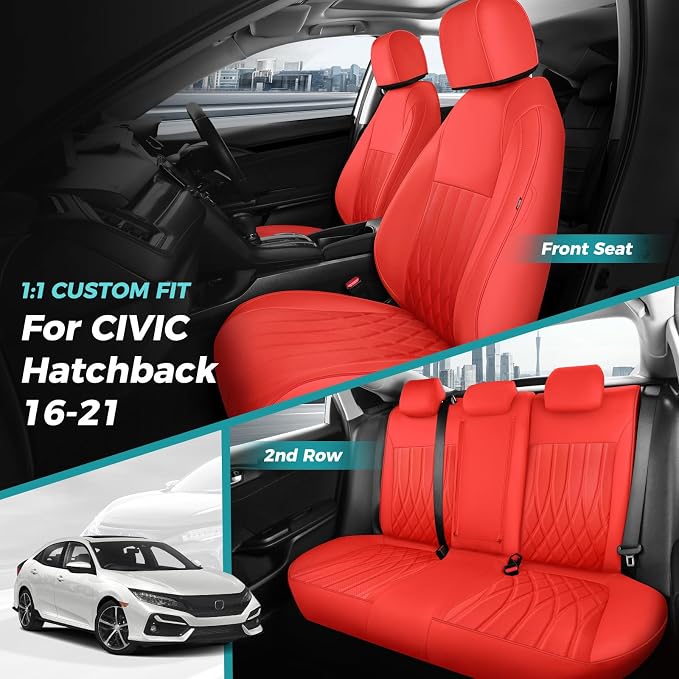 Seat Covers for Honda Civic Hatchback EX, Sport Touring, EXL 2016 2017 2018 - Image 7
