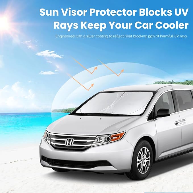Custom Fit Odyssey Windshield Sunshade - Image 5