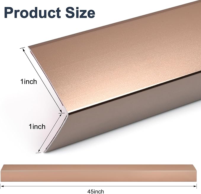 4PCS 45" Aluminum Metal Corner Protectors, Self Adhesive Corner Guards - Image 2