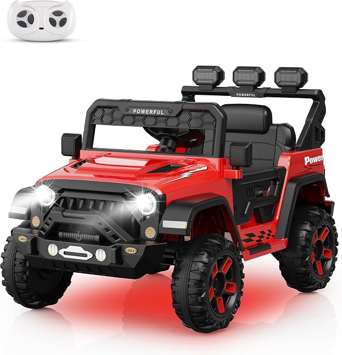 12V Kids Ride On Car with Parent Remote Control, Electric Car by RELJOFUM