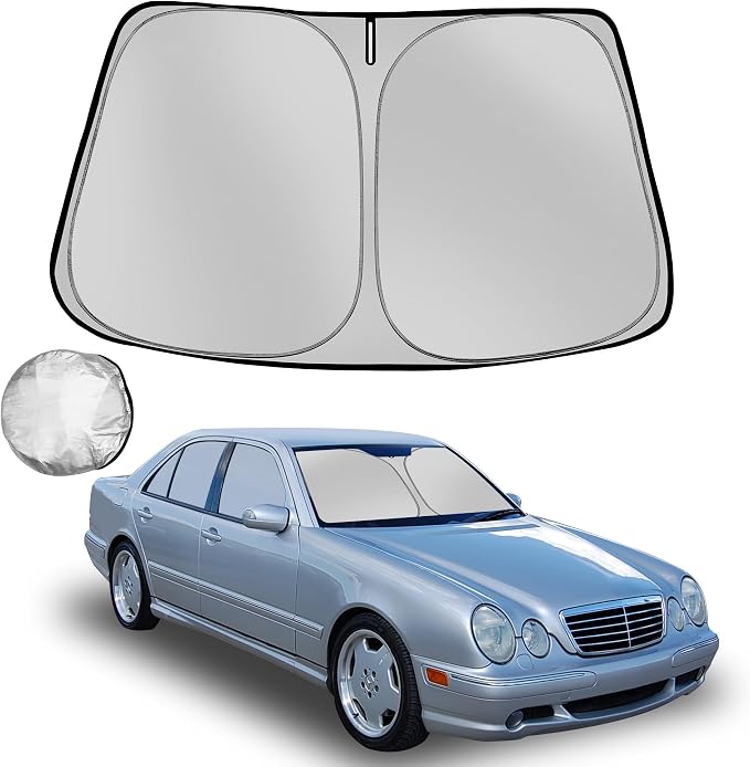 Windshield Sun Shade for 1992-2005 Merced-ES-Ben-z E-Series Foldable Sun by Fonowka