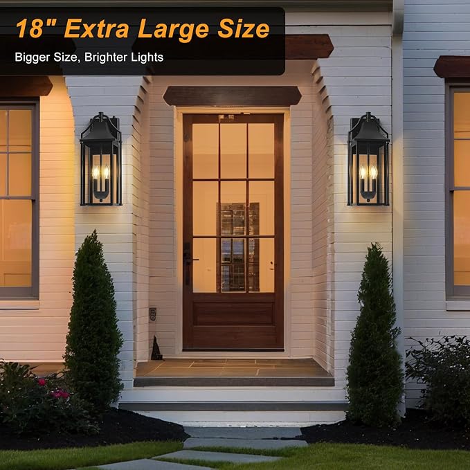  Outdoor Wall Sconce Fixture, Dusk to Dawn Patio Lights Waterproof - Image 2