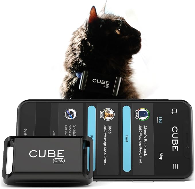 Cube GPS Tracker for Vehicles Assets Kids, Mini GPS Trackers for Dogs, Car by CUBEGPSTracker