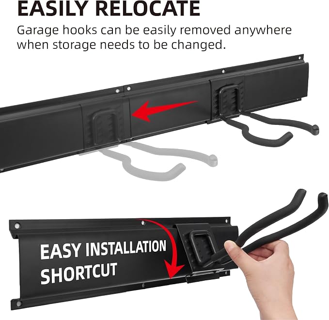 Sinoer Heavy Duty Steel Garage Wall Mount Garden Tool Organizer - Image 4