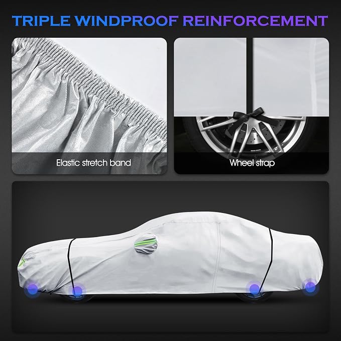 Car Cover Custom Fit for Ford Mustang 1994-2025, Chevy Camaro 2010-2025 - Image 6