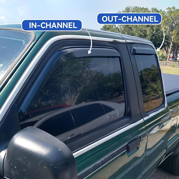 in-Channel Window Visors Rain Guards Shield - Image 2