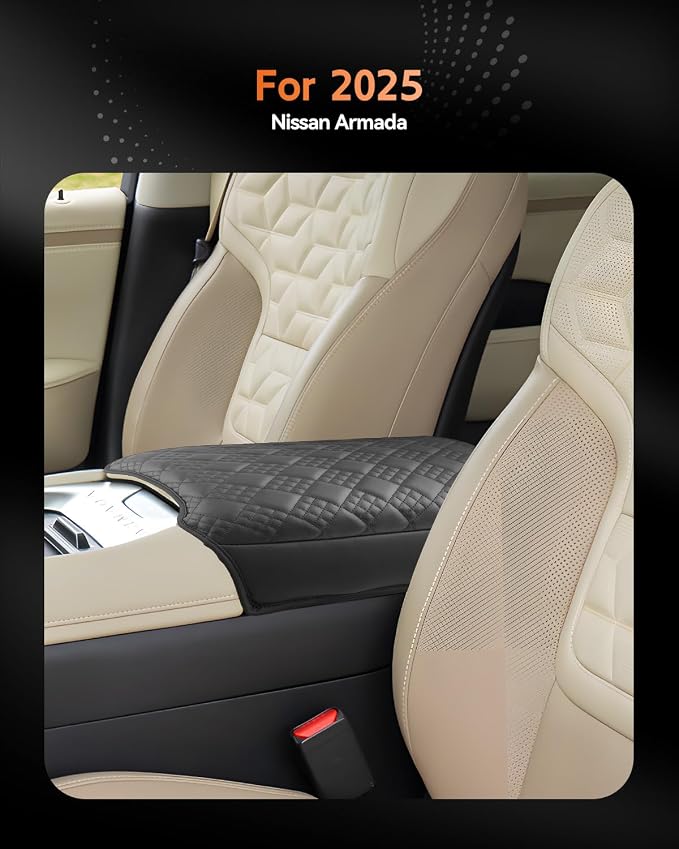 CDEFG for 2025 Nissan Armada Center Console Cover Armrest Box Cover for Armada - Image 2