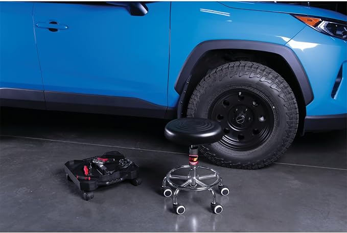 Performance Tool W85027 Adjustable Pneumatic Rolling Bar Stool, 250 Lbs Capacity - Image 8