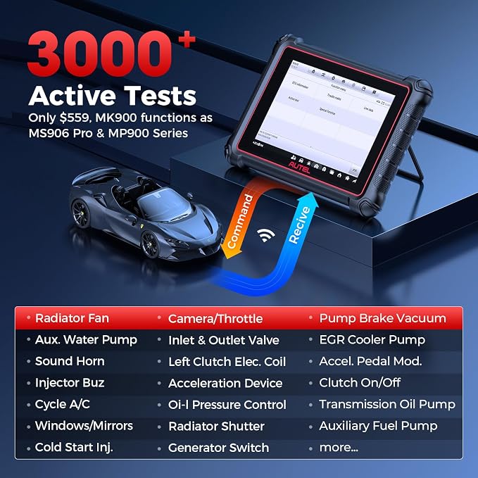 Autel Scanner MaxiCOM MK900: 2025 Same as MK900BT MK900-BT MX900 Bidirectional - Image 4