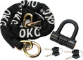 OKG Ultra Security Motorcycle Chain Lock, 4 Keys, 5 ft x 1/2in Thick Motorcycle by OKG