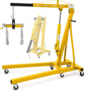 Engine Hoist with Lever, 2 Ton 4000 Lbs Heavy Duty Folding Cherry Picker Engine by GarveeTech