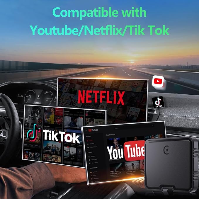 Wireless Carplay Adapter with Netflix YouTube TF Card Plug & Play, Wireless AI - Image 2
