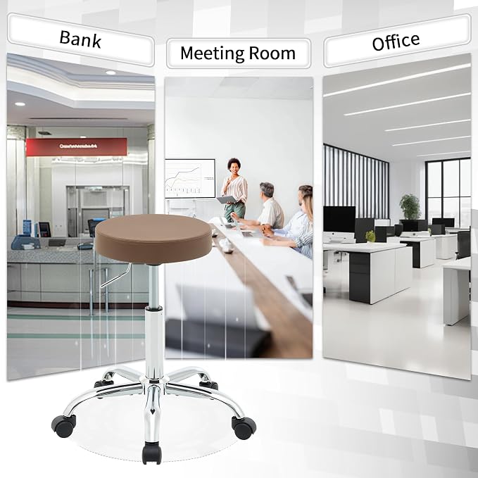 Adjustable Office Stool with Wheels 19.5’’-26.6’’ - Image 6