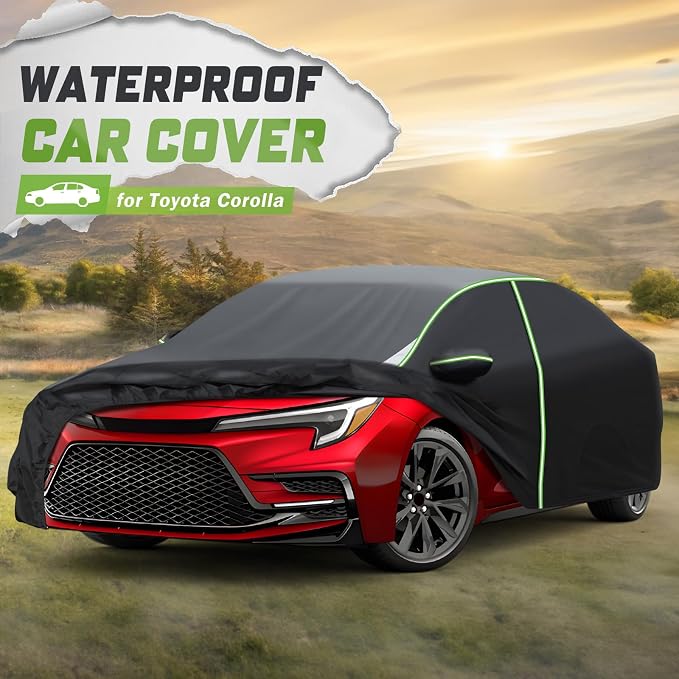 Mixsuper Liner Car Cover for Toyota Corolla 2000-2026, 7 Layers Waterproof Car - Image 2