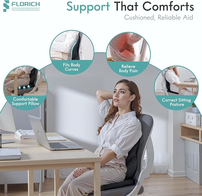 FLORICH Car Seat Cushion and Lumbar Support Pillow - Image 4